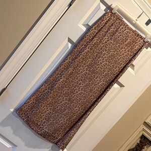 H&M Animal Print Maxi Skirt in Brown